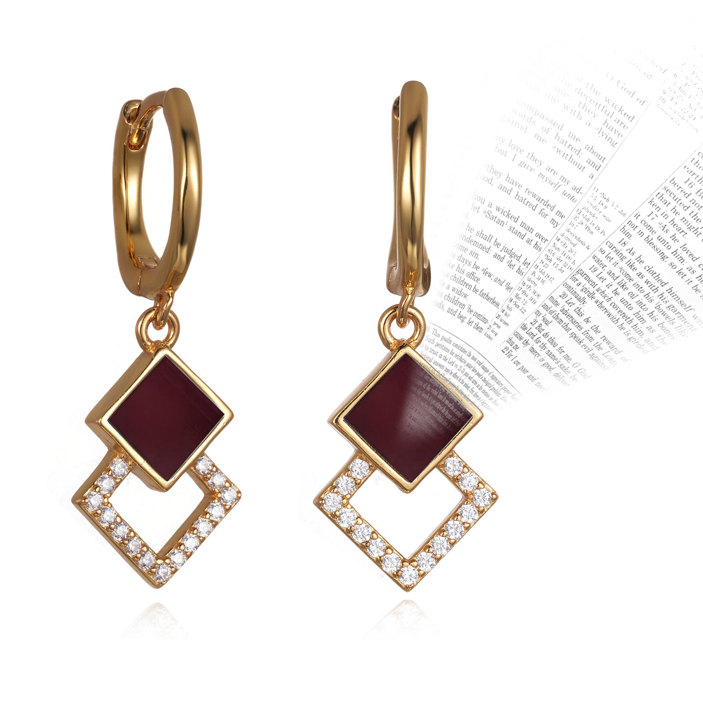 Bible Earrings - 18K Gold Plated