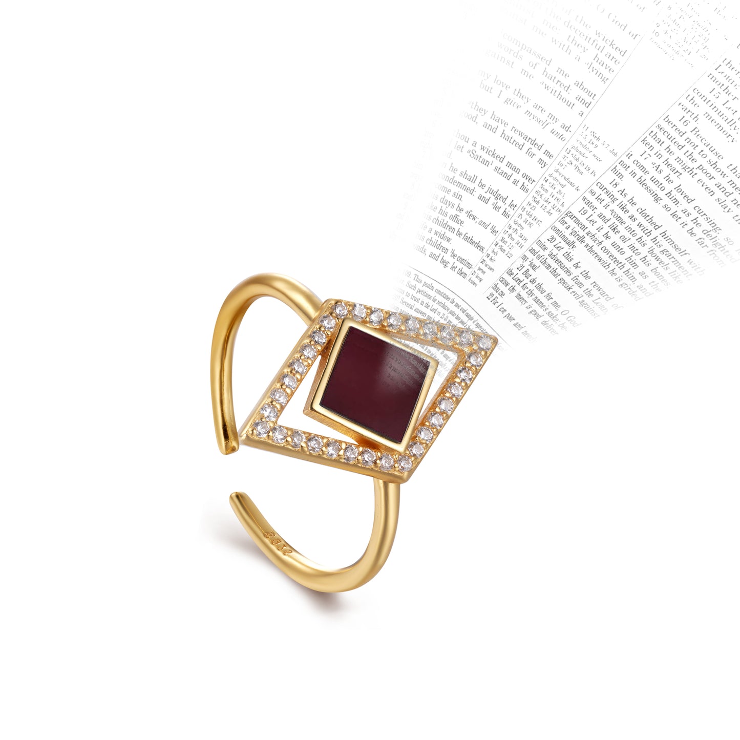 Bible Ring – Vintage Christian Ring with Nano New Testament Engraved
