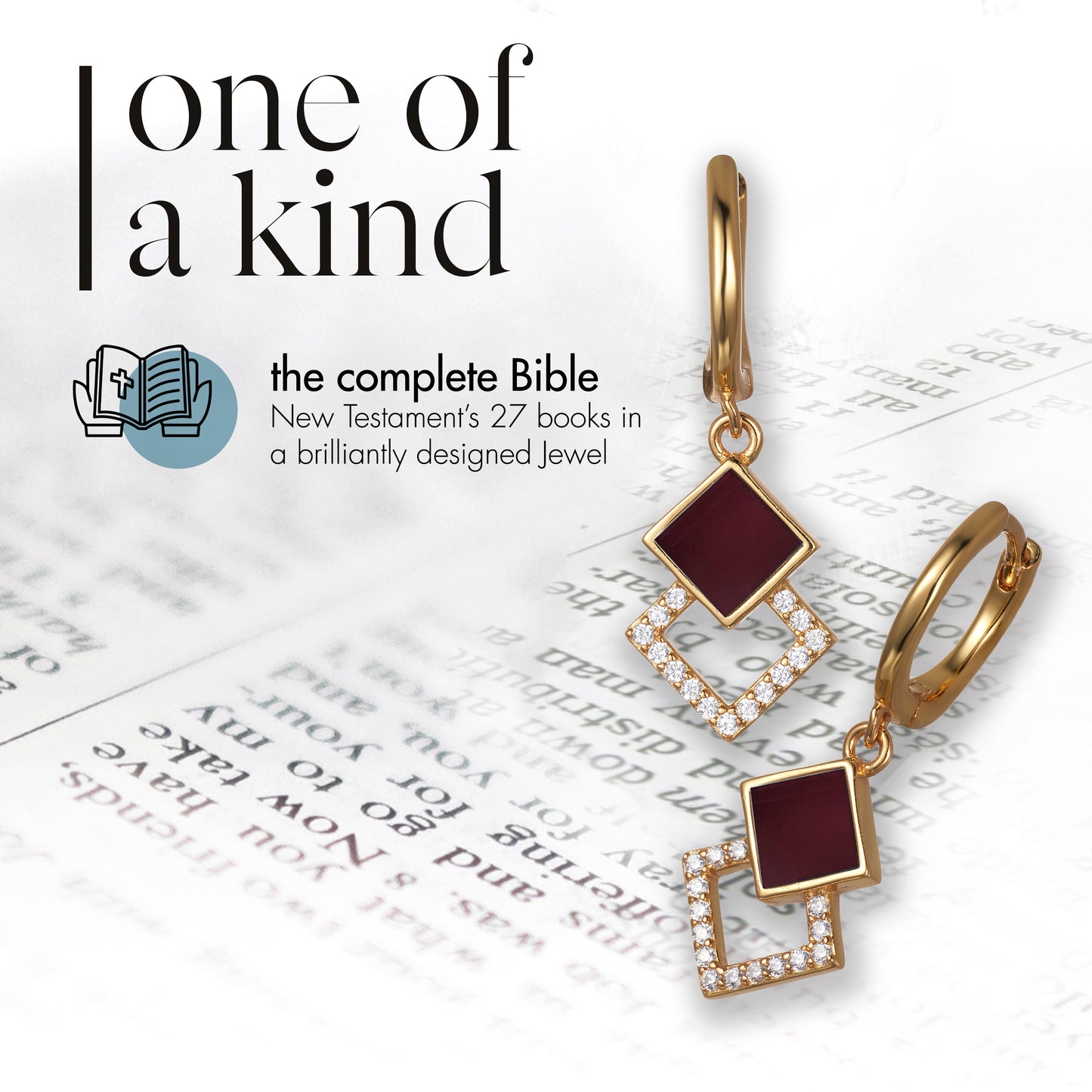 Bible Earrings - 18K Gold Plated