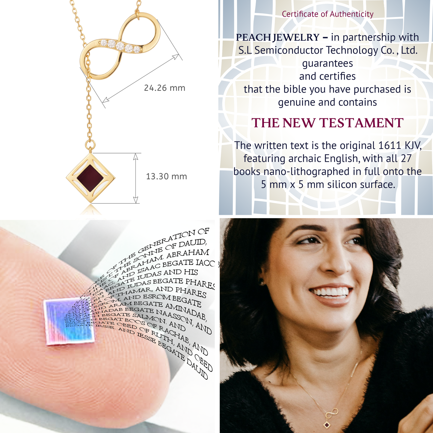Infinity Bible Necklace for Women