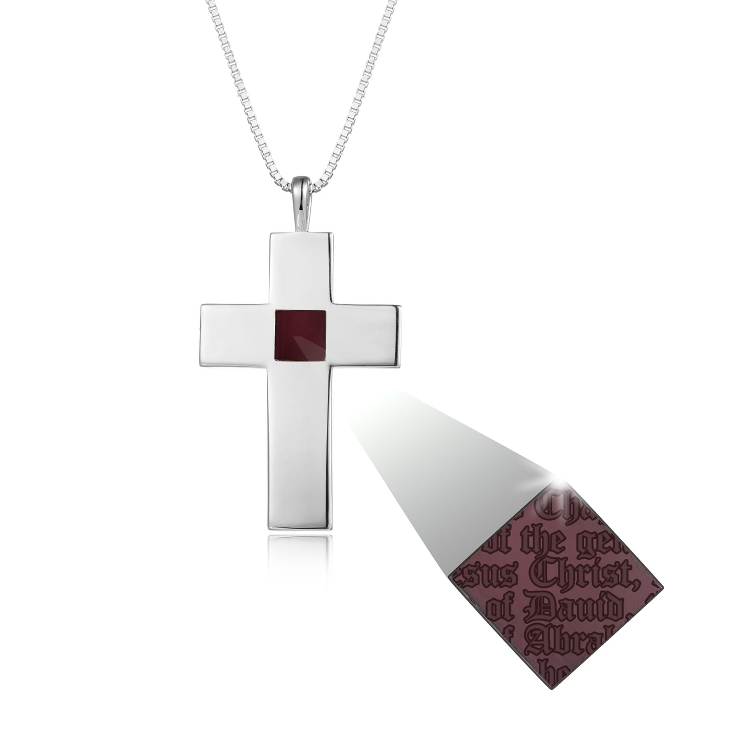 Bible Cross Necklace – Gold or Silver