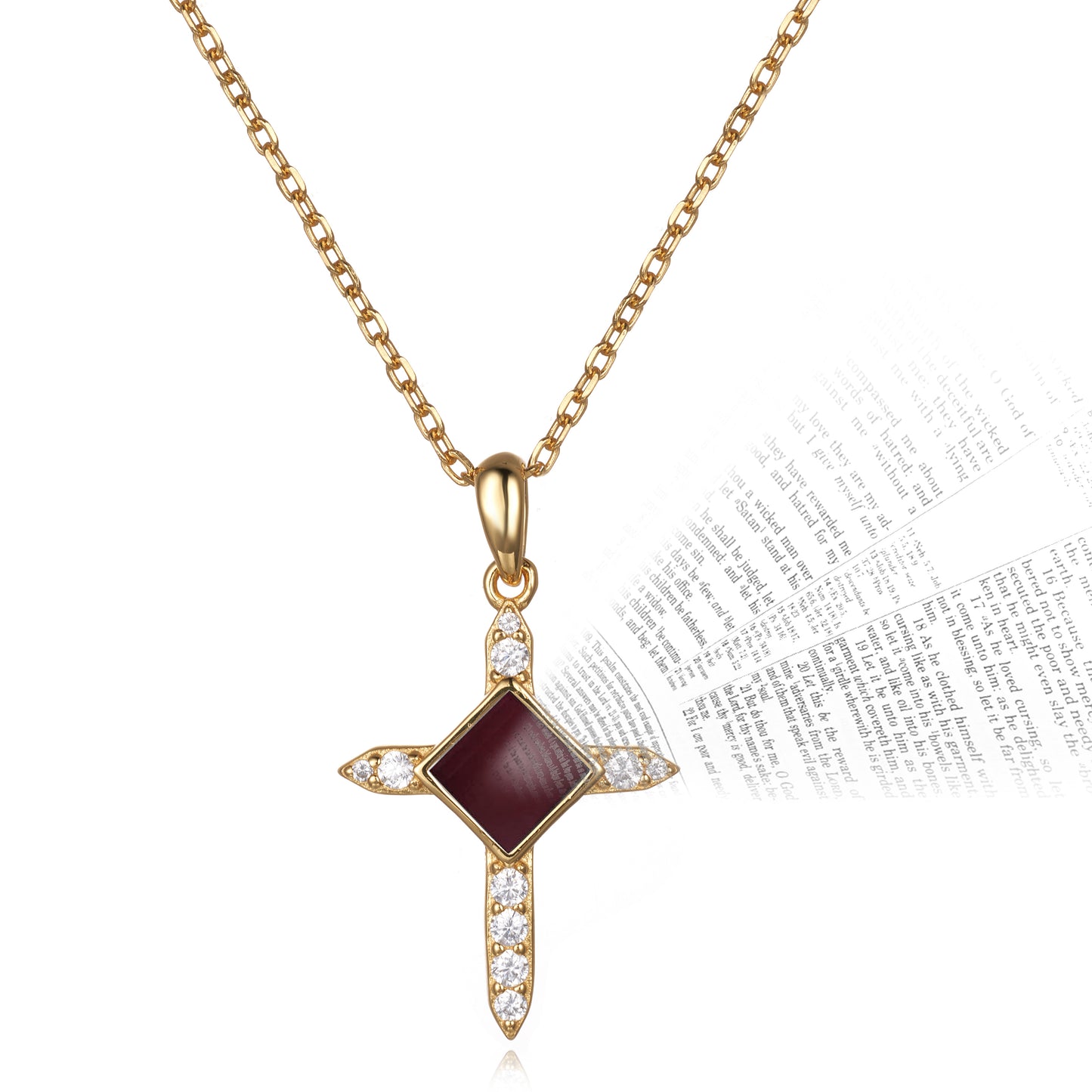 Cross Bible Necklace for Women