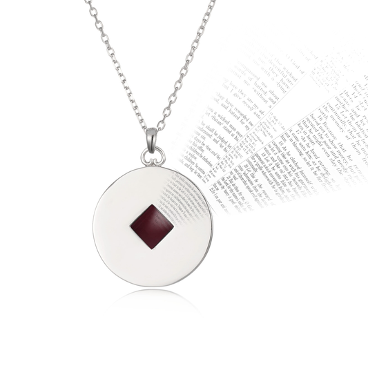 Silver Bible Necklace – Round Pendant