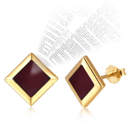 Gold Bible Earrings – Scripture Engraved