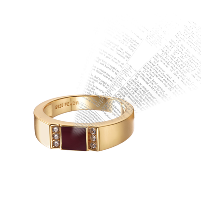 Gold Bible Ring – New Testament Engraved