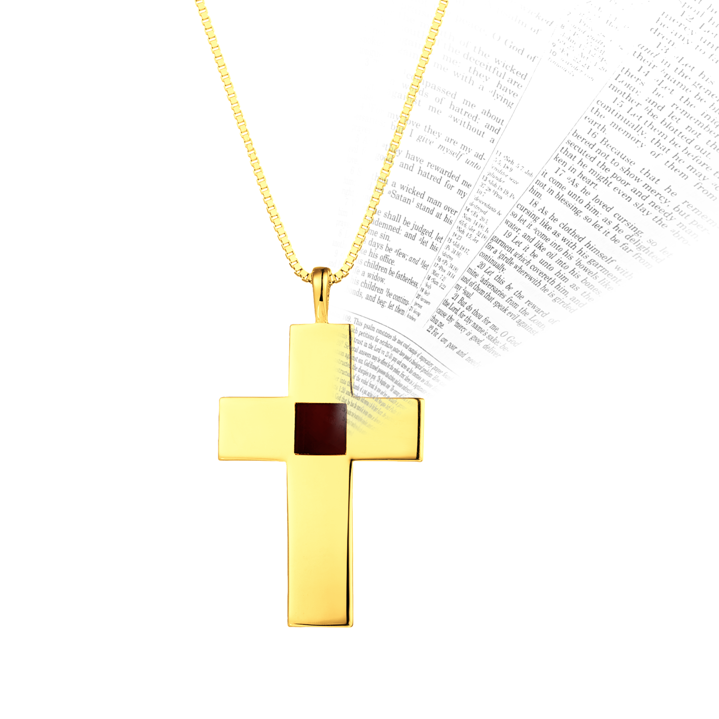 Bible Cross Necklace – Gold or Silver