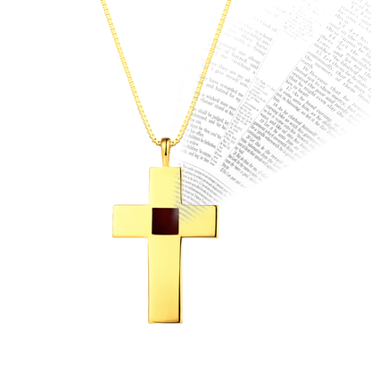 Bible Cross Necklace – Gold or Silver