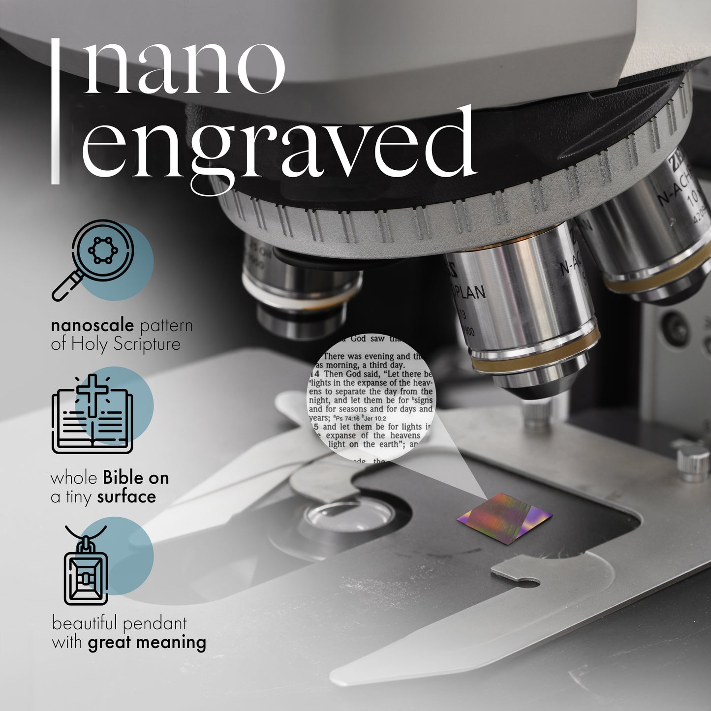 Infinity Bible Bracelet – 925 Sterling Silver Christian Bracelet with Nano New Testament