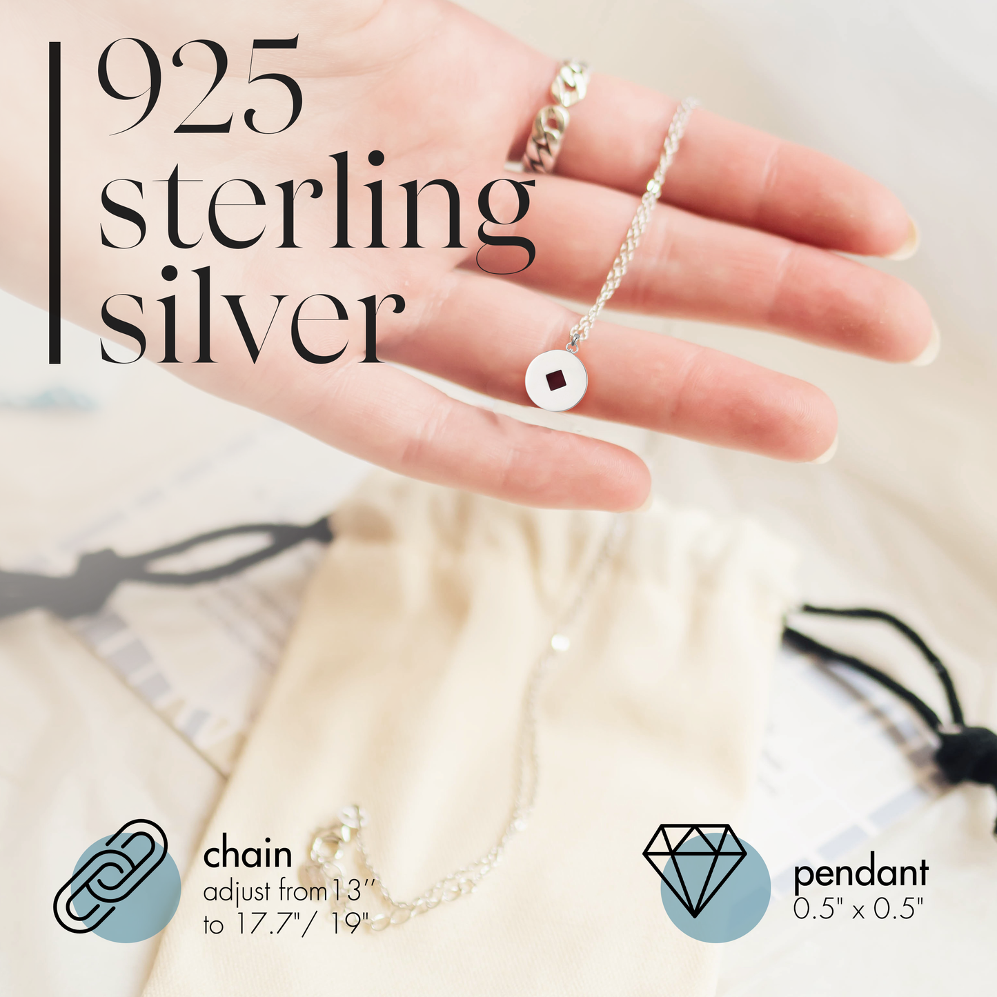 Silver Bible Necklace – Round Pendant
