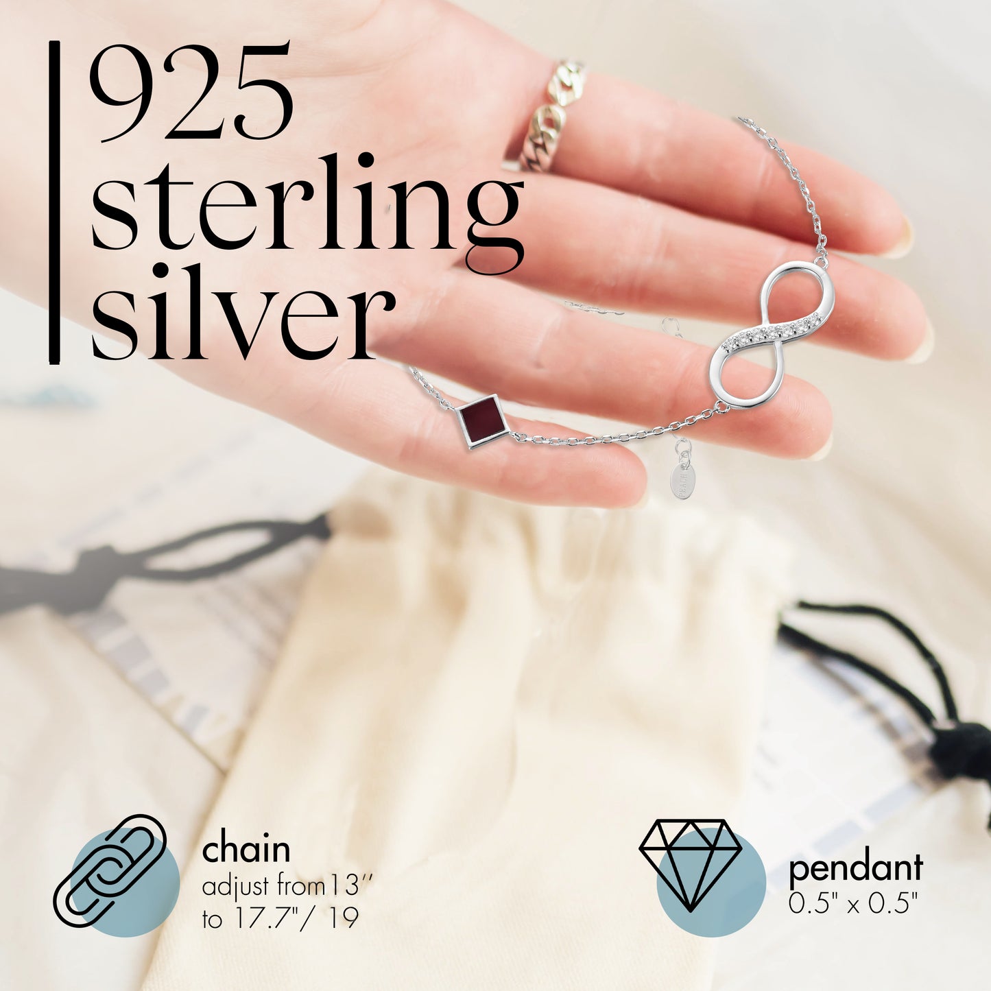 Infinity Bible Bracelet – 925 Sterling Silver Christian Bracelet with Nano New Testament