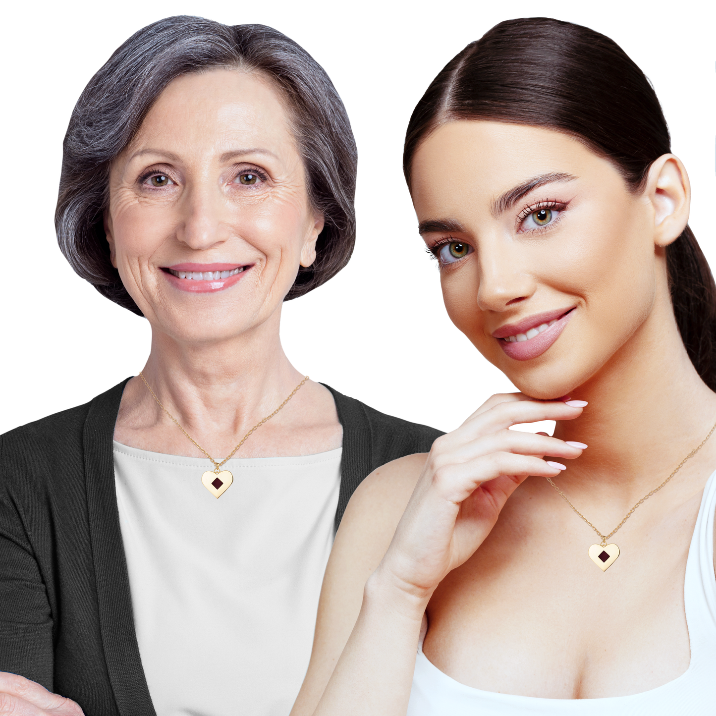 Gold Heart Bible Necklace for Women