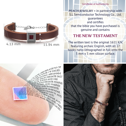 Men’s Bible Bracelet – Leather