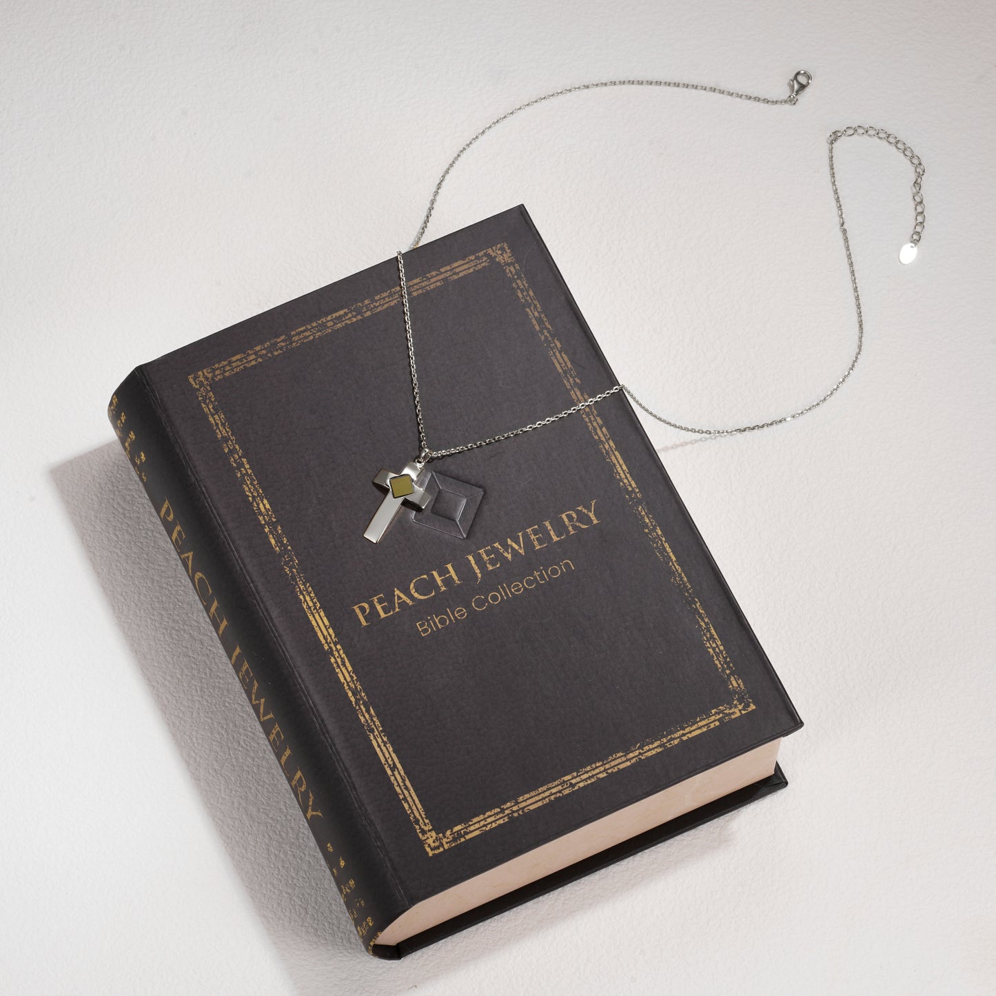 Silver Bible Cross Necklace for Women & Men