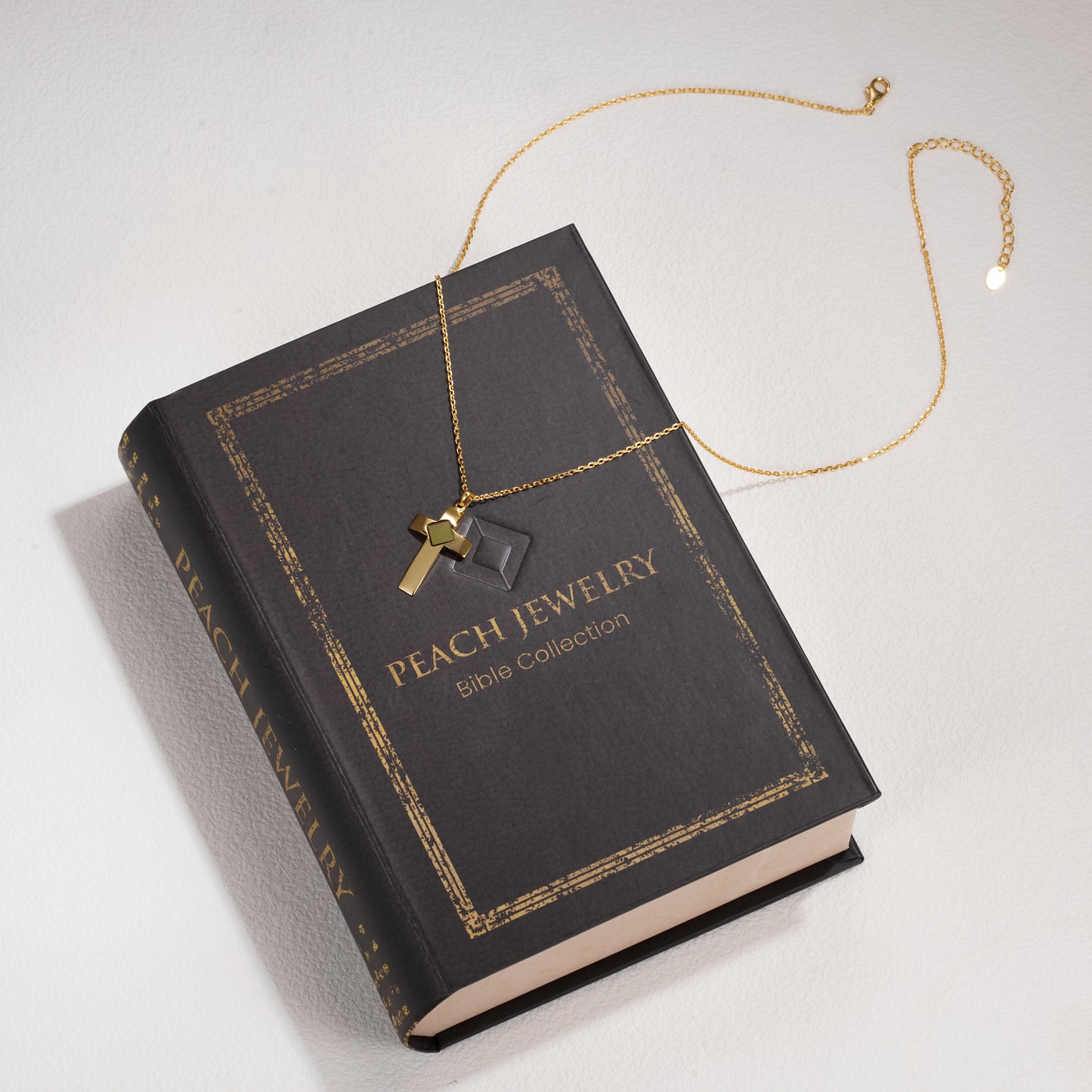 Gold Bible Cross Necklace for Women & Men