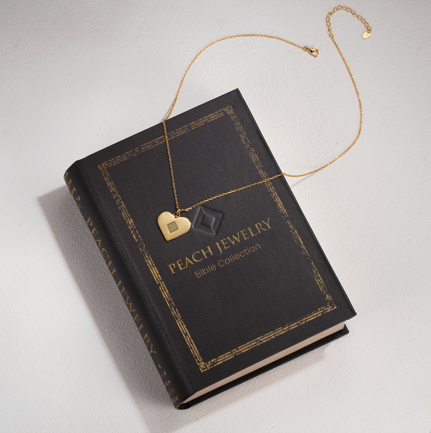 Gold Heart Bible Necklace for Women