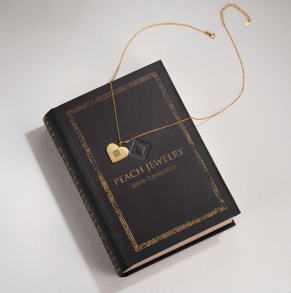 Gold Heart Bible Necklace for Women