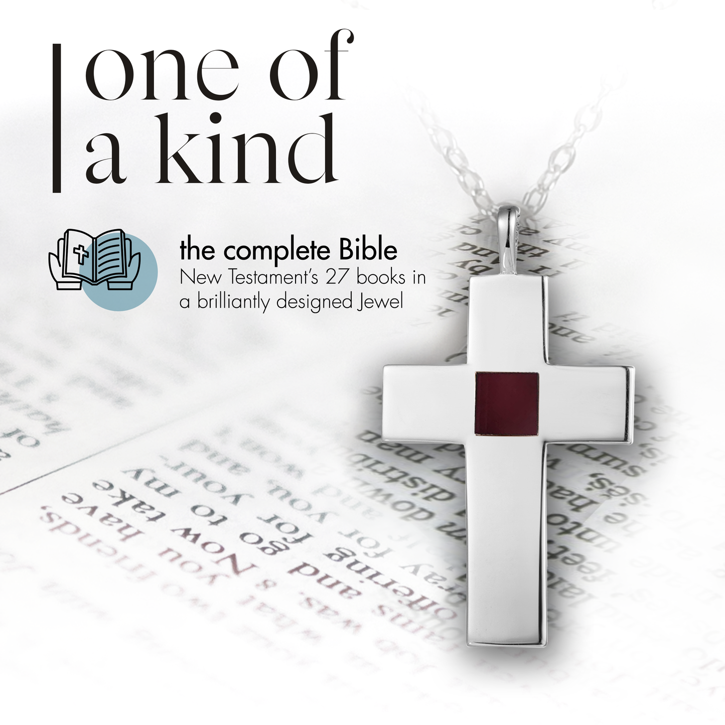 Bible Cross Necklace – Gold or Silver