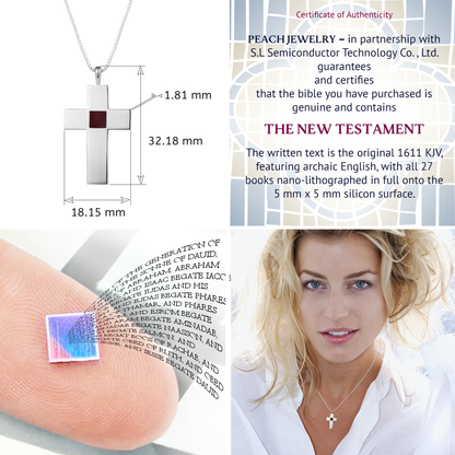 Bible Cross Necklace – Gold or Silver