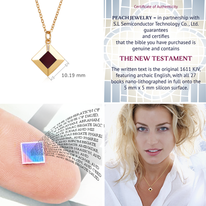 Gold Bible Pendant for Women
