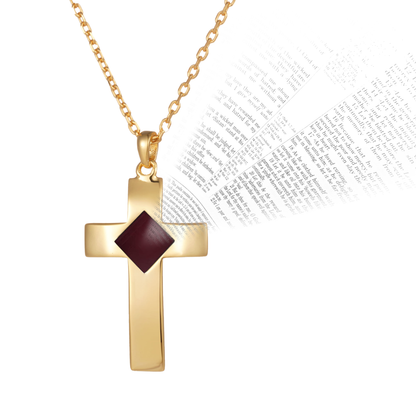 Gold Bible Cross Necklace for Women & Men