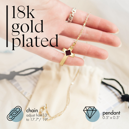 Gold Bible Cross Necklace for Women & Men