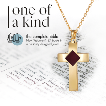 Gold Bible Cross Necklace for Women & Men
