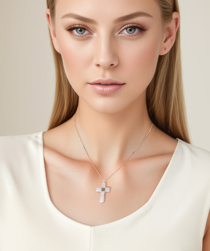 Bible Cross Necklace – Gold or Silver